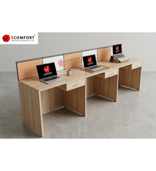 Scomfort SC-WRT 34 Linear Workstation with 35MM Partition & Single Drawer